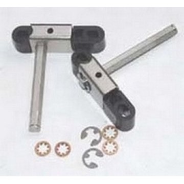 SUPPORT ESSIEU P380/360 (2) Axe INOX et clips